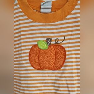 Pumpkin Patch Striped Long Sleeve Tee